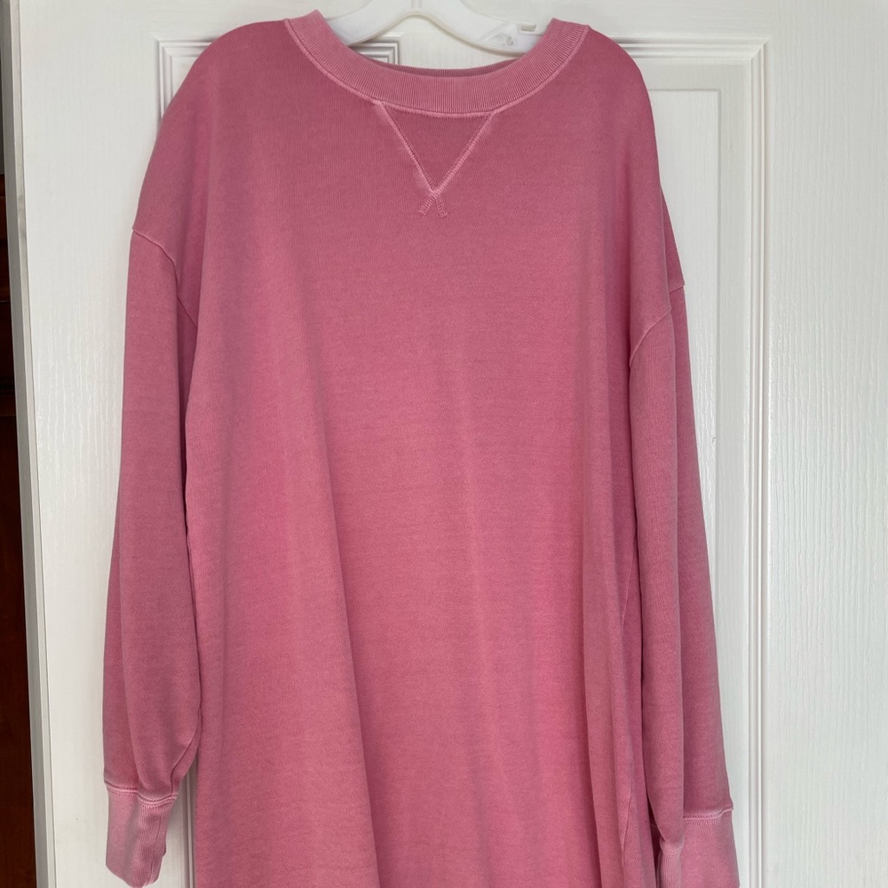 OLD NAVY pink sweatshirt dress. NWOT